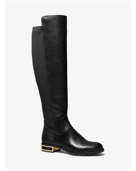 michael kors alicia leather over-the-knee boot - black - 5|Alicia Leather Over.